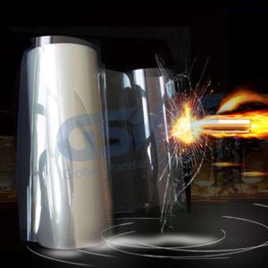 12 mil Eksplozyon Prèv Sekirite Sekirite Fenèt Film